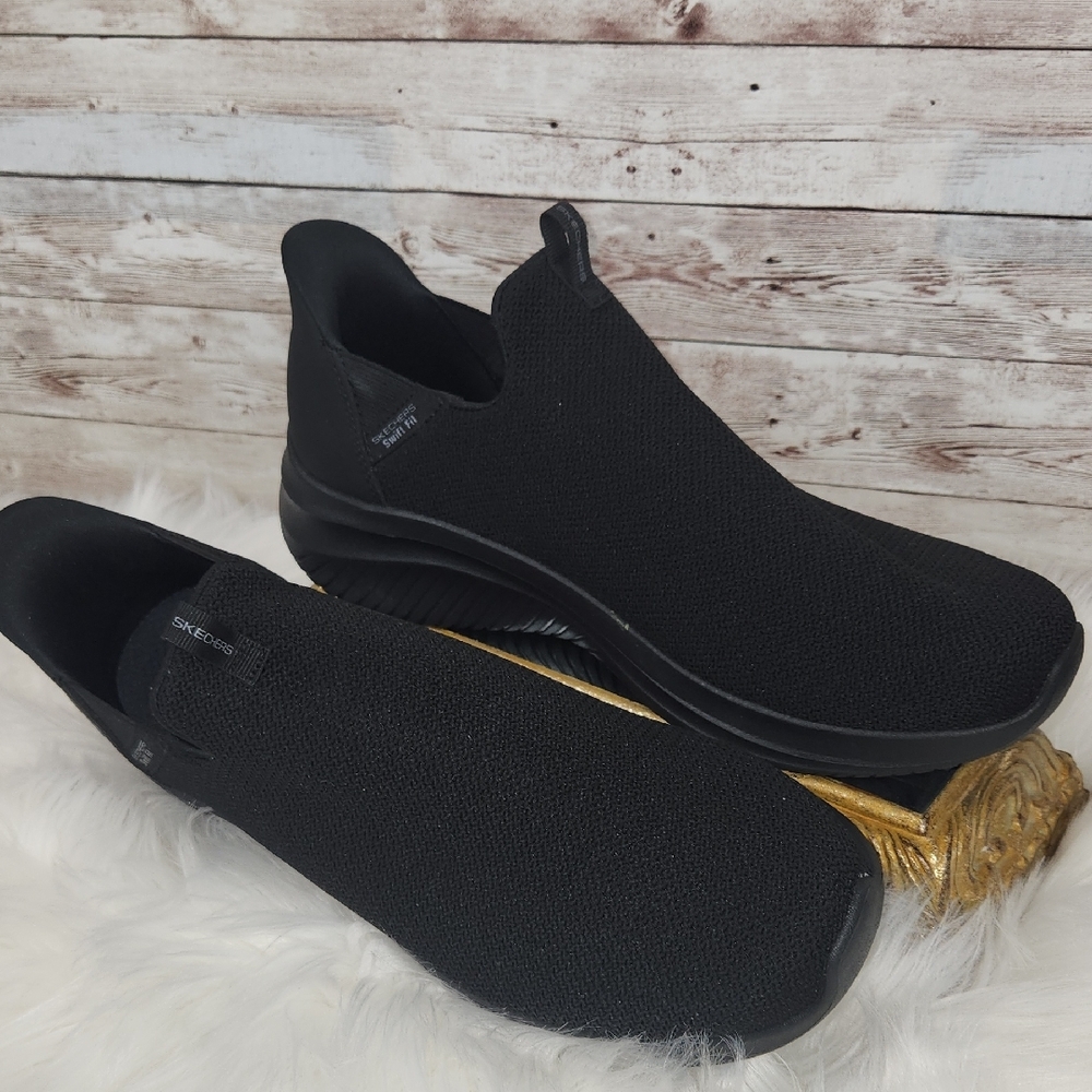 Skechers Men's Black Slip-On Shoes - Picture 6 of 8